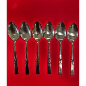Community Morning Star Table Spoon set of 8 Silver Plate Vintage Oneida